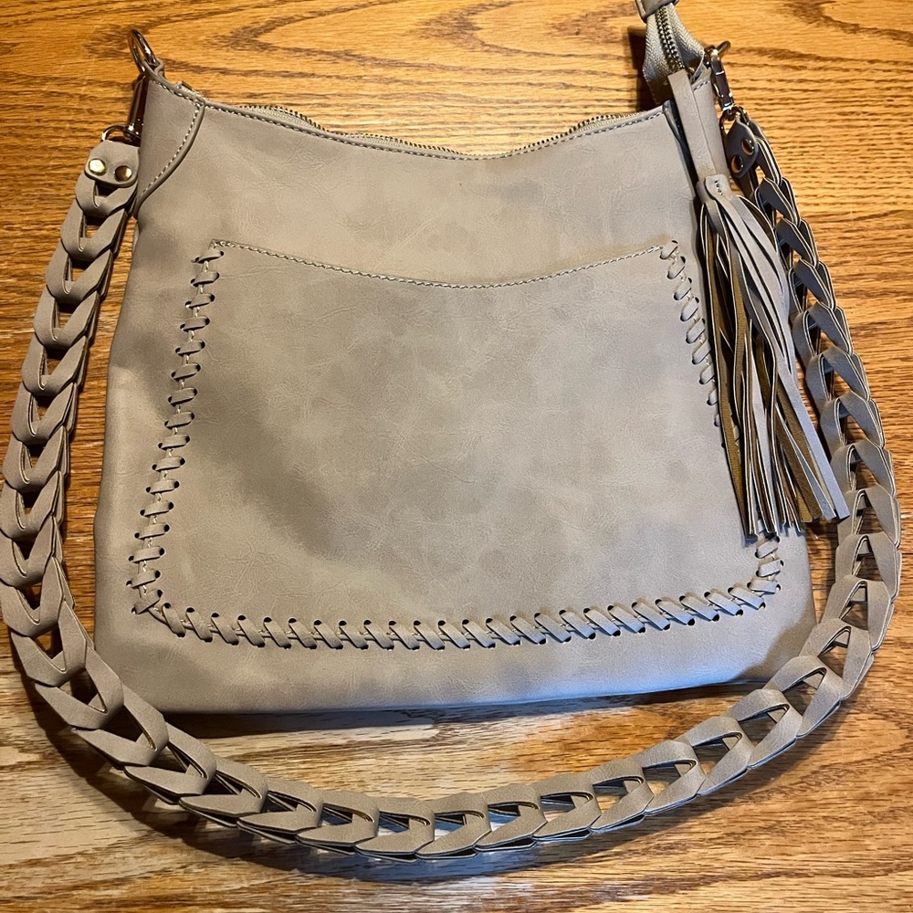 Women’s Moda Luxe Stylish Tan Cross Body Shoulder Bag